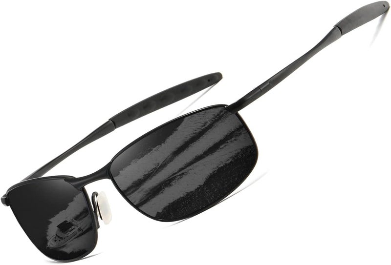 AEVOGUE Polarized Sunglasses For Men Rectangle Metal Frame Retro Sun Glasses AE0395 - Image 1